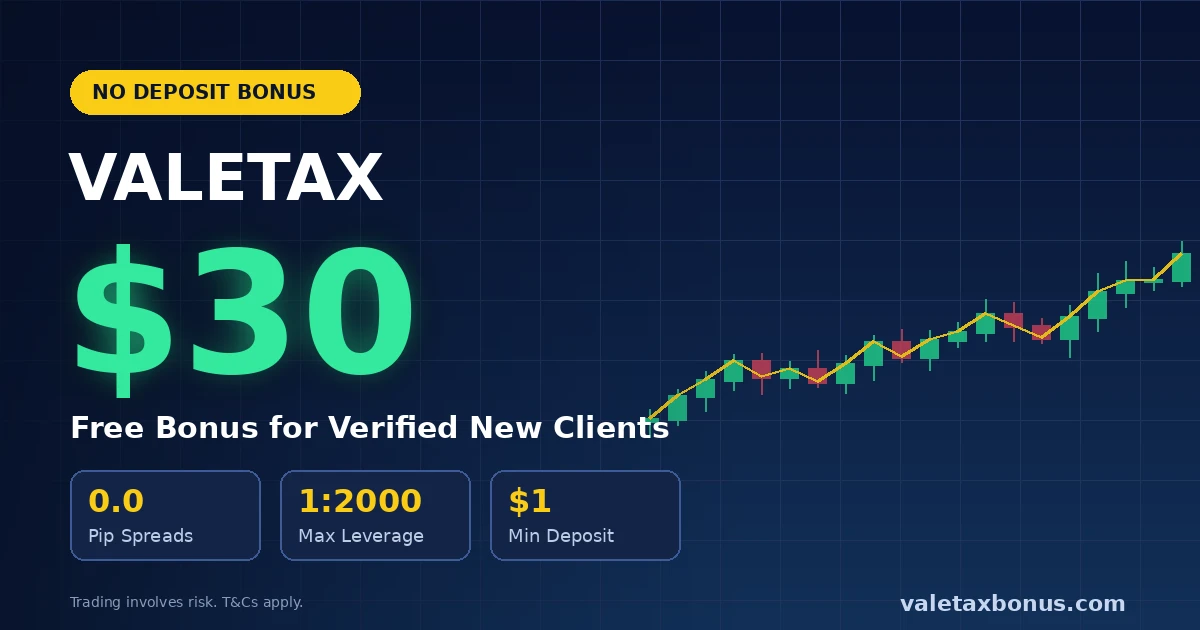 Valetax $30 No Deposit Bonus Tips for New Traders