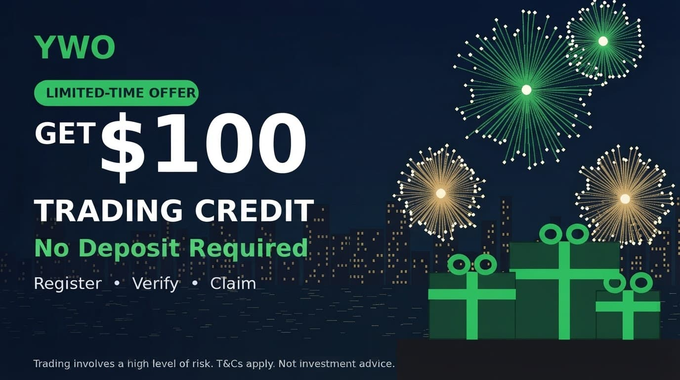 Check YWO $100 No Deposit Bonus for eligible new clients.