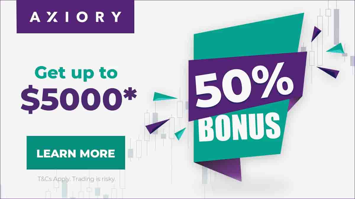 Axiory 50% forex deposit bonus up to $5000Axiory 50% forex deposit bonus up to $5000