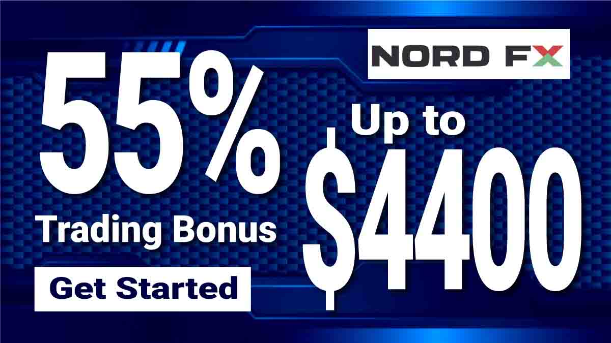 Up to $4400 on 55% Forex deposit bonus from NordFx