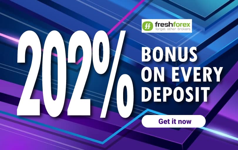 Incredible 202% Forex deposit bonus from FreshForex