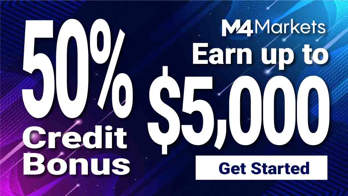 Up to $5000 credit bonus from the broker M4MarketsUp to $5000 credit bonus from the broker M4Markets