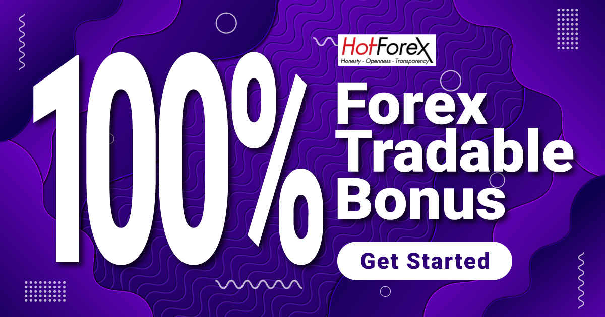 100% Trading Credit Bonus is offered by HotForex100%
Trading Credit Bonus is offered by HotForex