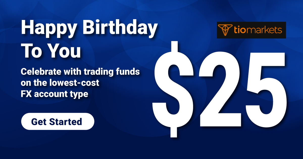TIOMarkets Get $25 Free Birthday Trading BonusTIOMarkets Get $25 Free Birthday Trading Bonus