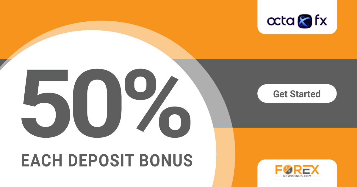 Get a 50% Forex Bonus on Every Deposit Made in OctaFXGet a 50% Forex Bonus on Every Deposit Made in OctaFX