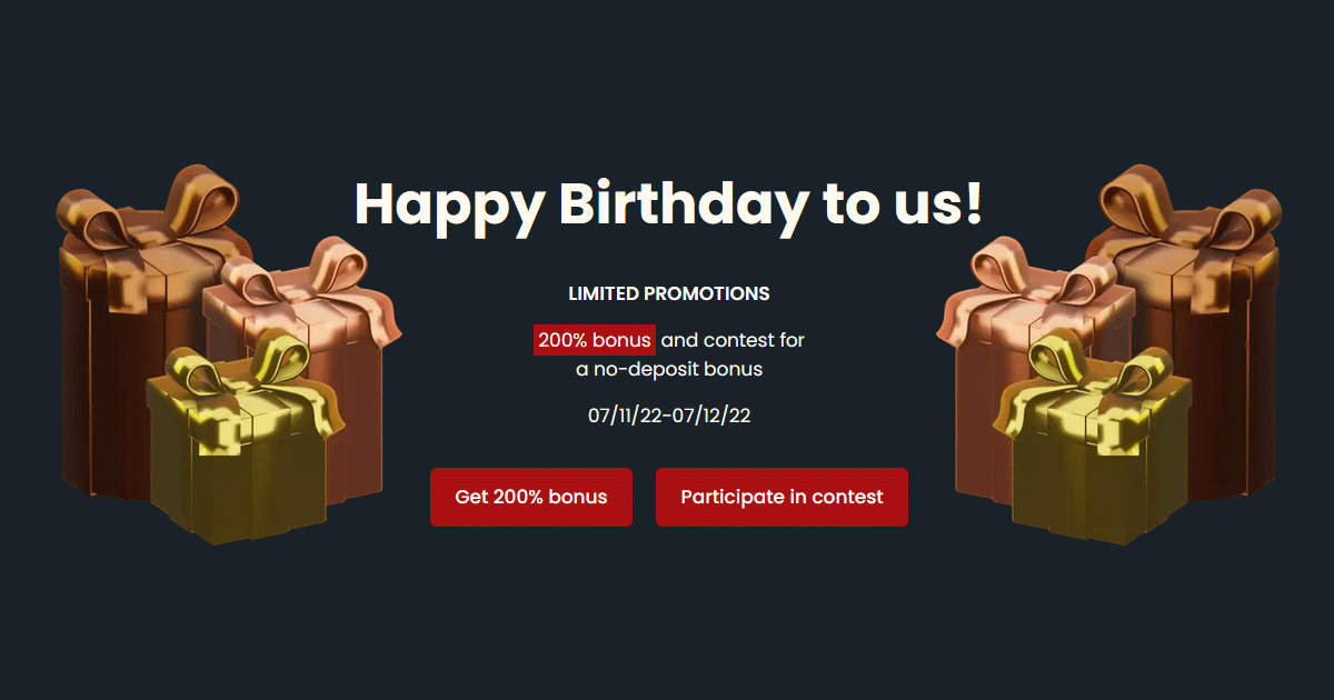 Geratsu Birthdraw 200% Bonus & a Birthday Contest