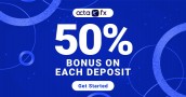 50% Bonus on Each Deposit - OctaFX