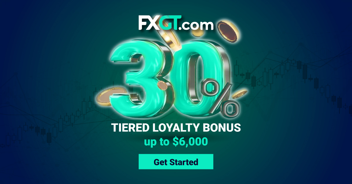 FXGT.com 30% Tiered Loyalty Bonus of $6000 Highest