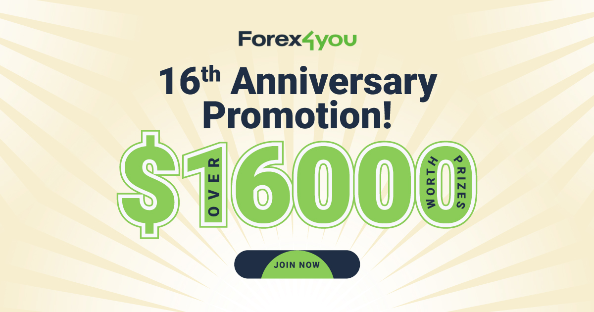 Forex4you Anniversary Lucky Draw of over $16000 Prizes pool
