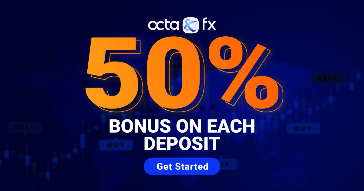 Receive a 50% Forex Deposit Bonus from OctaFXReceive a 50% Forex Deposit Bonus from OctaFX