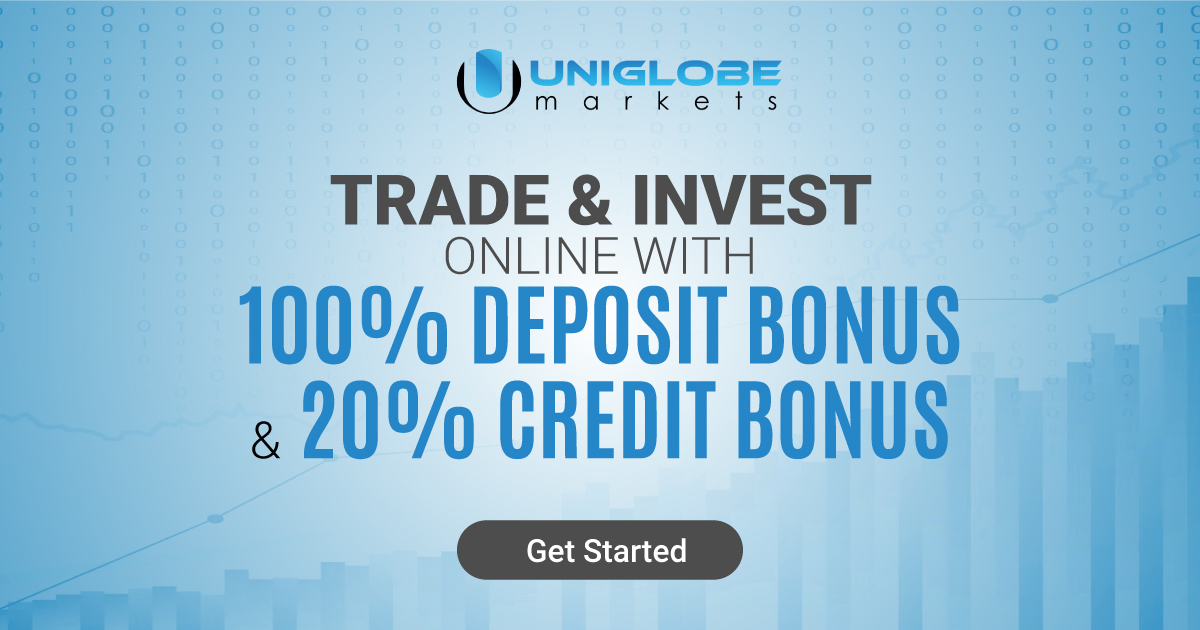 Uniglobe Markets offers a 100% & 20% Deposit Bonus Forex