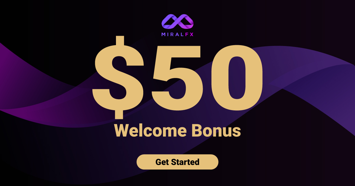 Forex $50 No Deposit Welcome Bonus by MIRALFXForex $50 No Deposit Welcome Bonus by MIRALFX