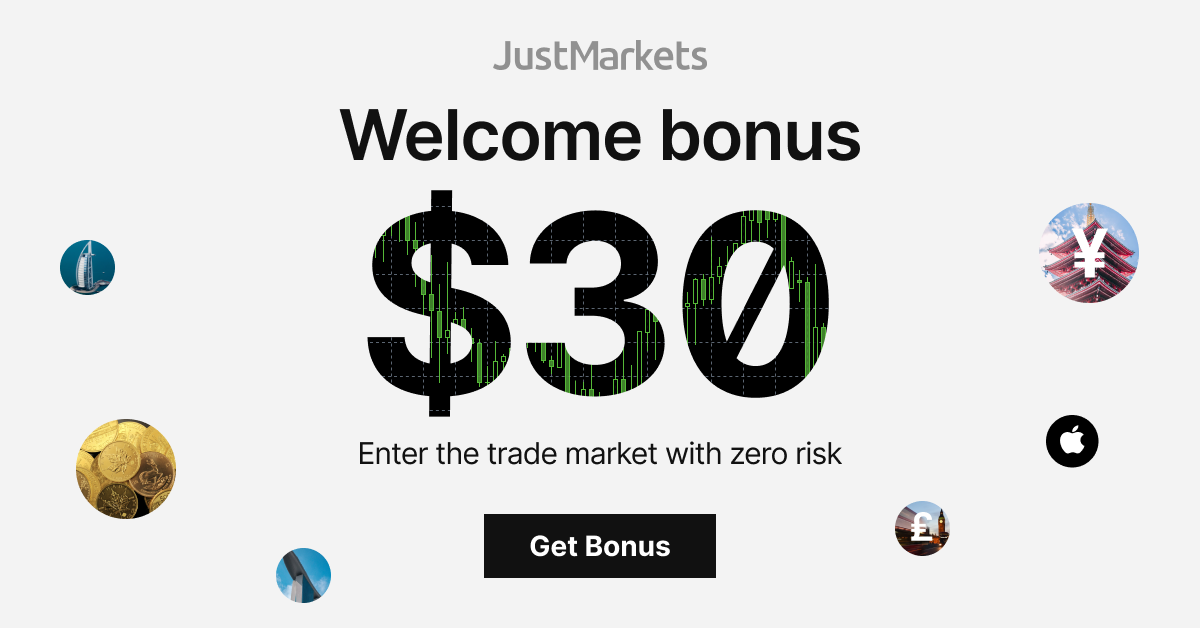 JustMarkets $30 Forex No Deposit Risk-Free BonusJustMarkets $30 Forex No Deposit Risk-Free Bonus