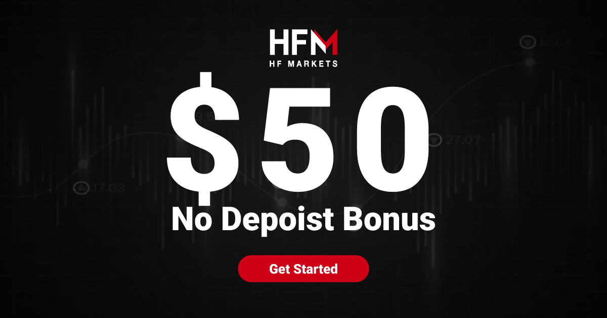 HFM is offering a $50 forex No Deposit Bonus.