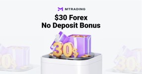 Mtrading is giving a $30 Forex Welcome Bonus.
