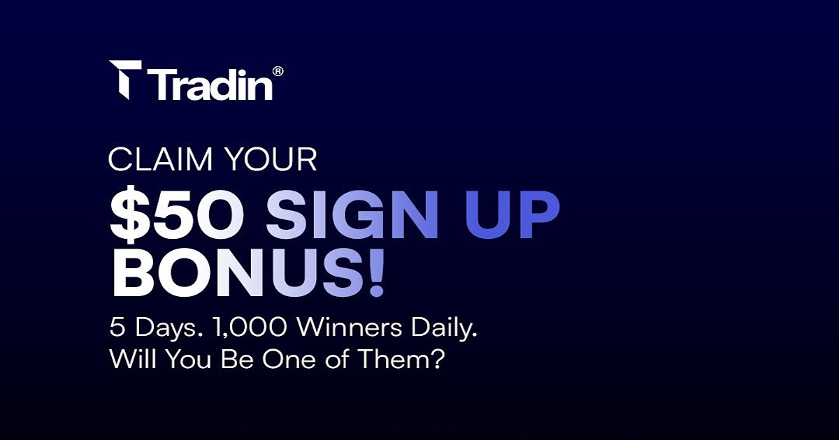Claim the Tradin $50 Free Sign-Up Forex Bonus