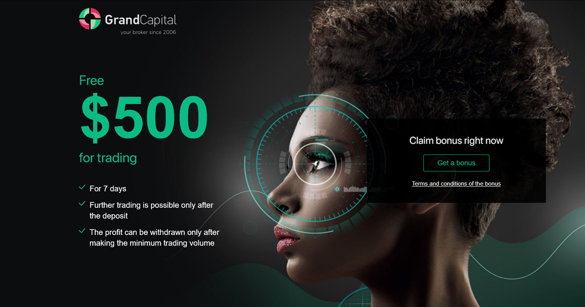 Grand Capital No Deposit Bonus $500 Trading Credit