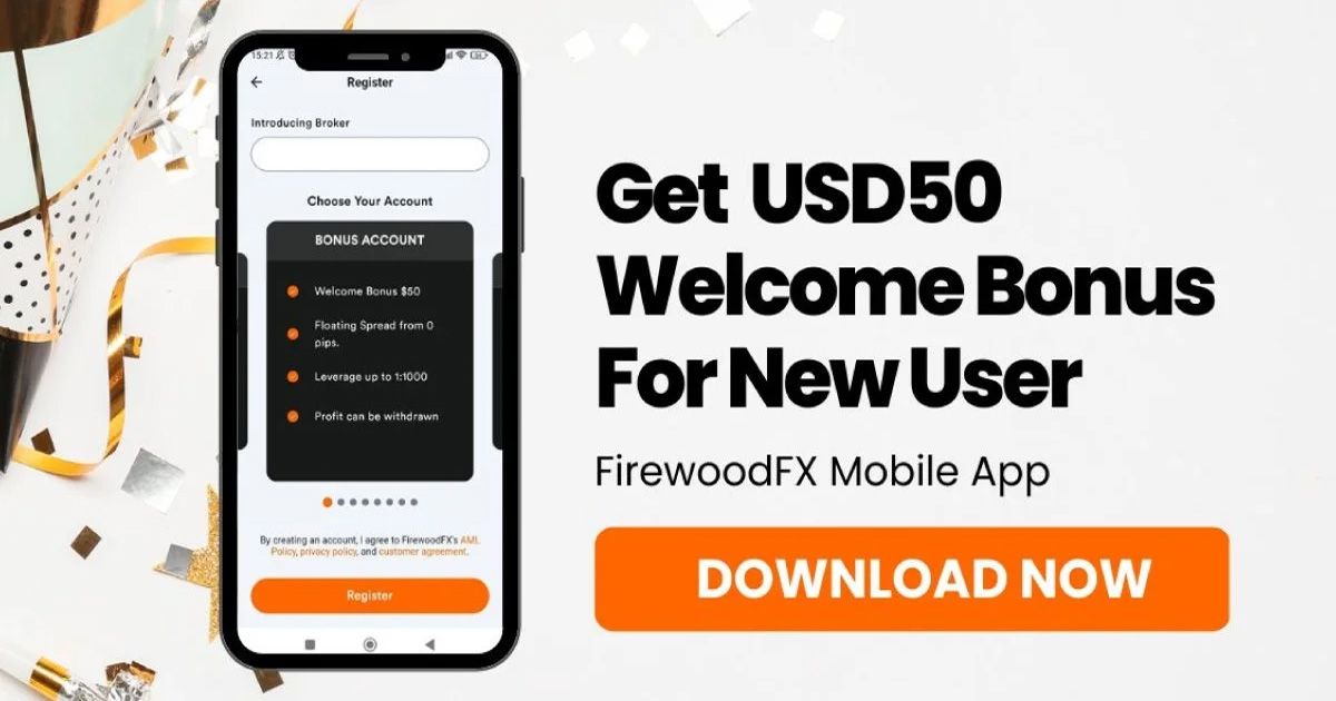 FirewoodFX $50 Welcome Bonus for All New Traders
