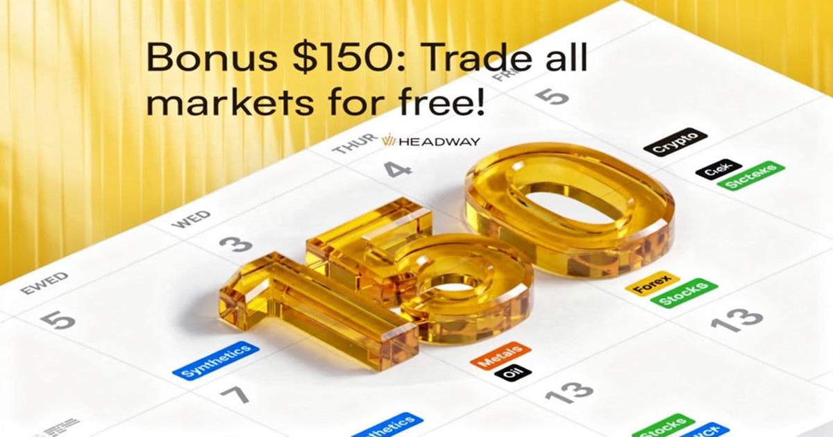 Headway $150 No Deposit Bonus Trade for Free