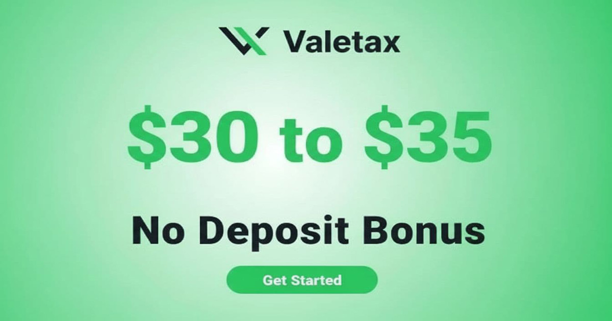 Valetax No-Deposit Bonus Get $30 to $35 to Start Trading